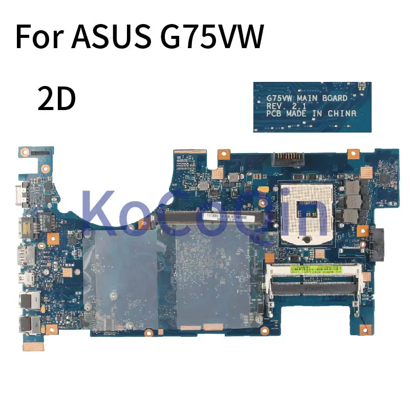 

For ASUS G75VW 2D Laptop Motherboard REV.2.1 SLJ8C DDR3 Notebook Mainboard