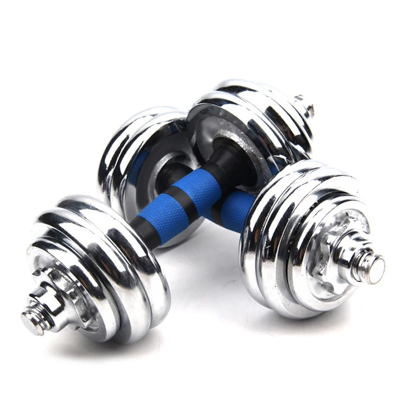 20KG Adjustable Weight Dumbells Fitness Dumbbell Electroplating Weight Bars Gym Dumbells Barbell Set For Men Body Building Home