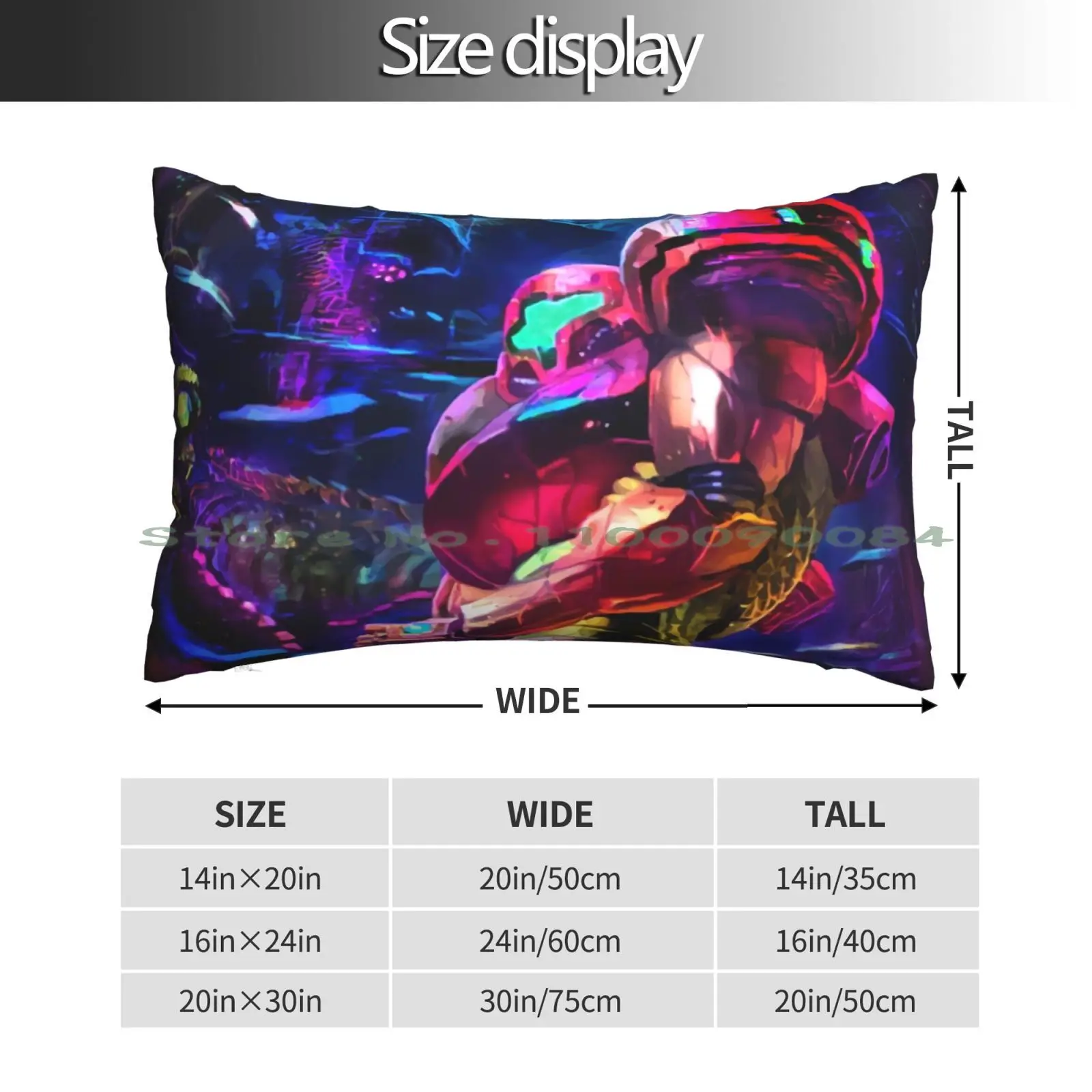 Samus Aran Metroid Pillow Case 20x30 50*75 Sofa Bedroom Trending Best Selling Treding Logo Long Sleeve Of God Pantera Judas