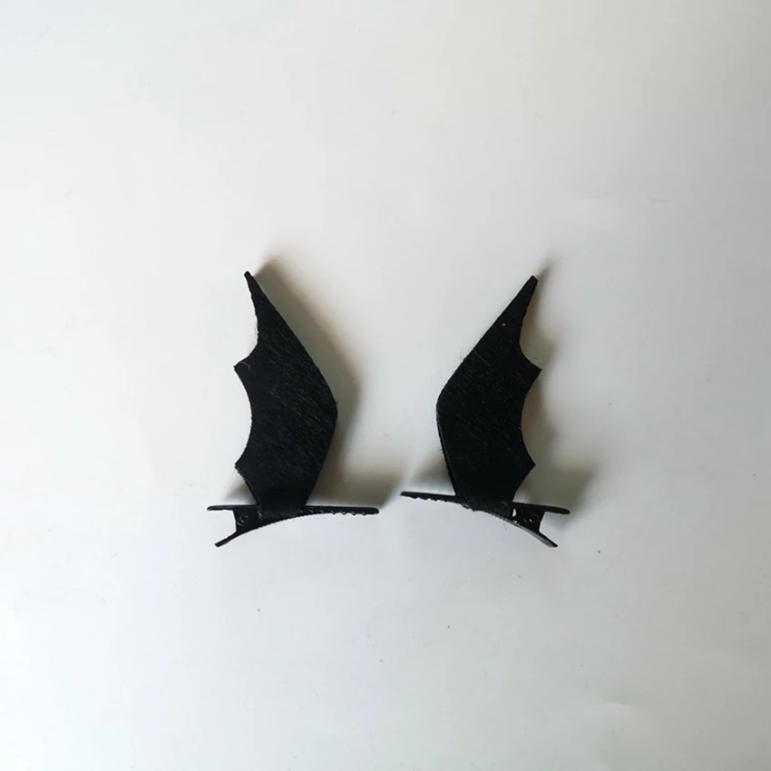 1set tessuto Non tessuto a forma di pipistrello fermagli per capelli pipistrello forcine decorazione di Halloween accessori per capelli per feste creatività fascia per capelli