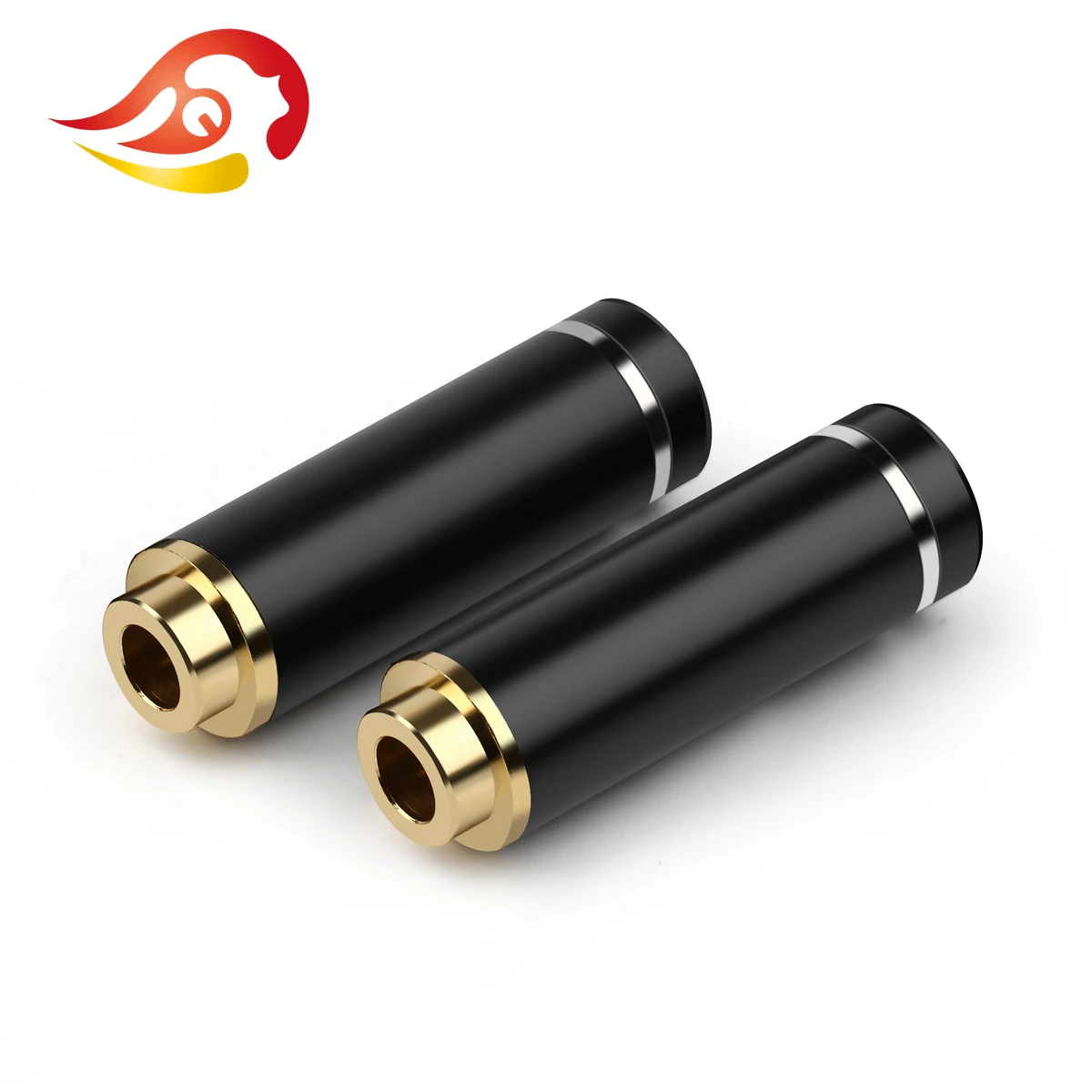 QYFANG 4.4mm 5 Pole Earphone Female Plug 4-Layer Gold Plated Copper Balance Audio Jack Headphone Wire Connector Metal Adapter