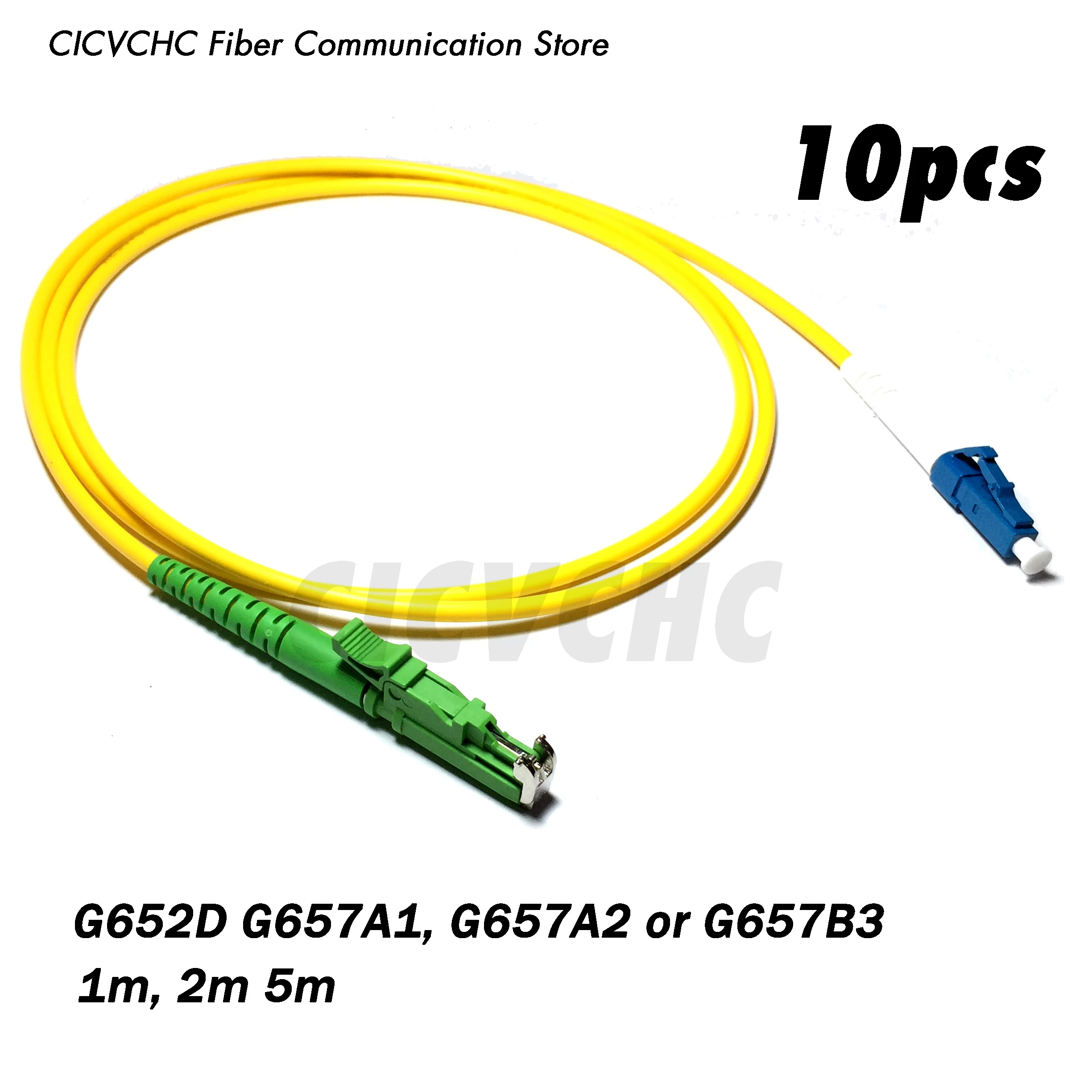 

10pcs LSH(E2000)/APC-LC/UPC Fiber Patchcord-Single Mode-G657B3, G657A2, G657A1 or G652D-3.0mm Cable Jumper