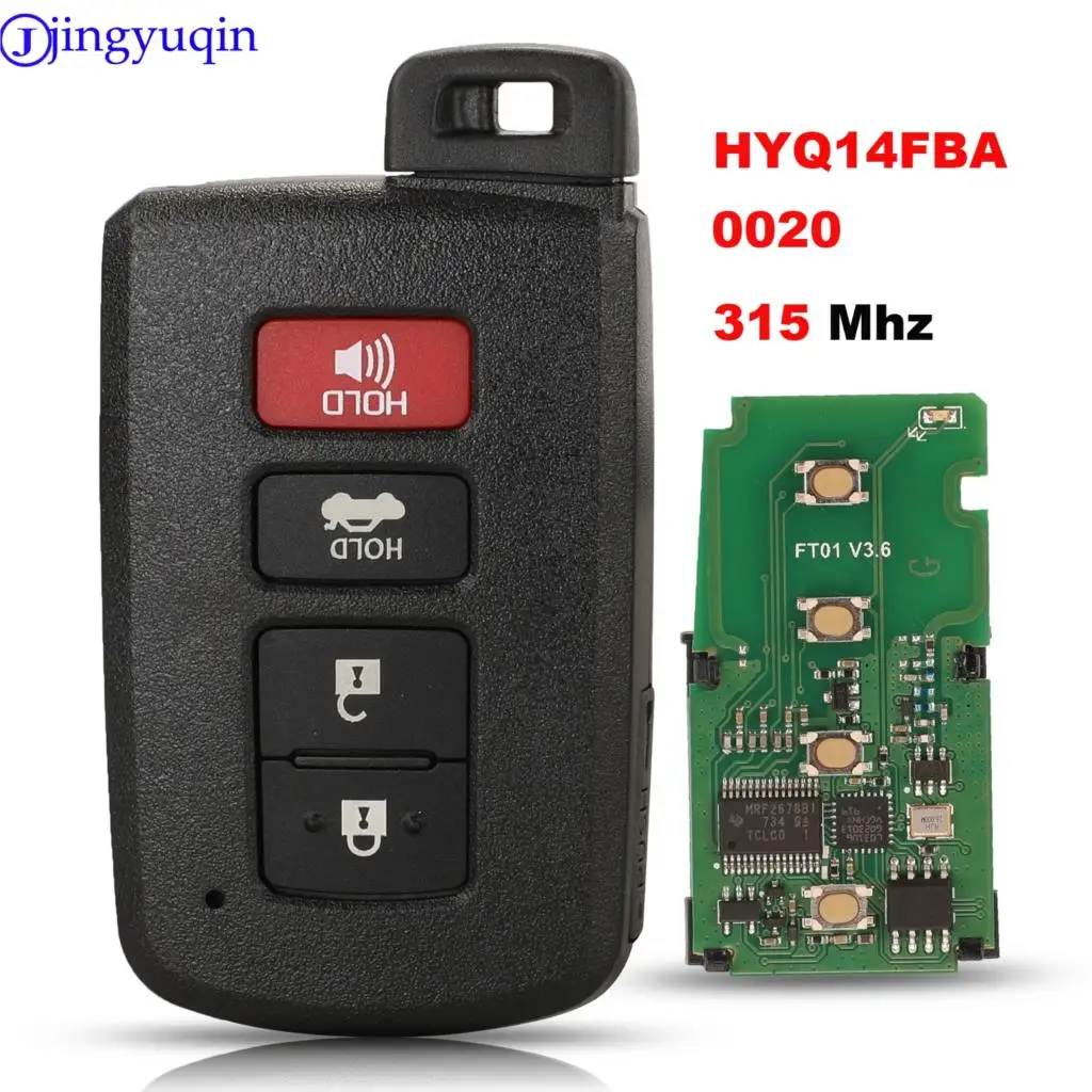 

jingyuqin HYQ14FBA Car Remote Key for Toyota Corolla Camry Avalon 2011-2016 Smart Car Key 314.3mhz for Toyota Key 0020