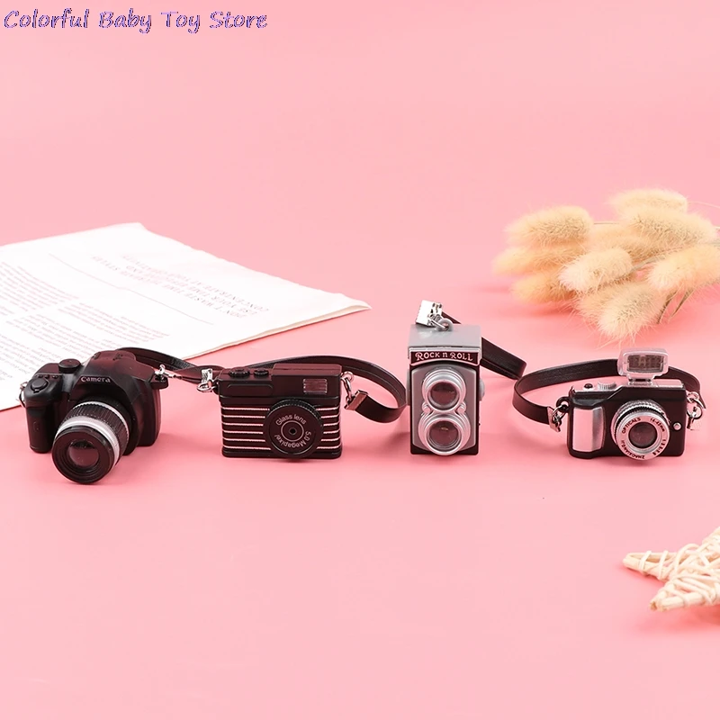 1Pc Dollhouse Miniature Digital Camera Dolls Accessories Dolls House Decoration Accessory 4 Styles