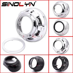 Sinolyn 2.5/3.0 Headlight Lens Dust Bezel Shrouds For LED HID Projector Lens For WST/Hella 3R G5/Q5 Bezels Car Accessories
