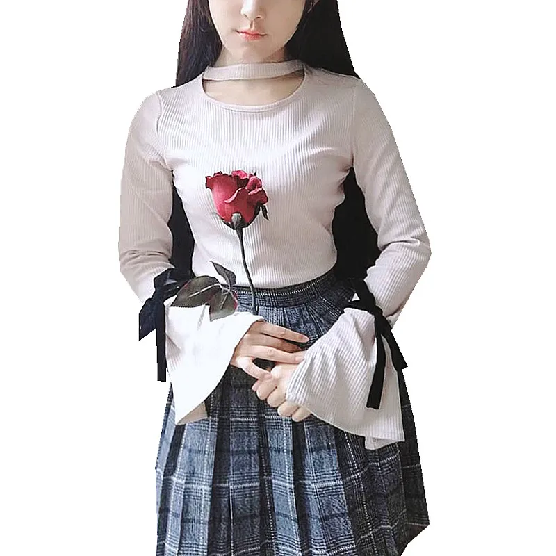 Sweet lolita top kawaii girl victorian shirt flare sleeve loose gothic lolita shirt loli cos lolita top college style soft girl