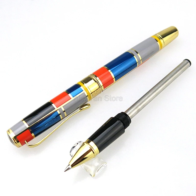 Hero 767 Creative Roller Ball Pen With Golden Trim Colored Great Writing Pen For Business Office & Home Gift Pens