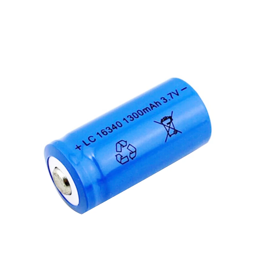 3.7V 16340 bateria 1300mAh 3.7V akumulatory litowo-jonowe CR123A LC16340 bateria na pióro laserowe LED latarka czołówka