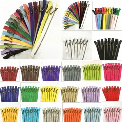 2pcs Closed End 3# (20-50cm) 8-20inch Round Bead Modeling Copper Zipper Metal Bulk Zipper for Sewing