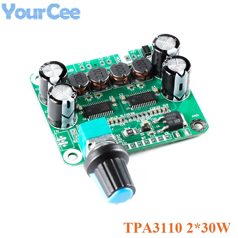 TPA3110 Digital Power Amplifier Board 30W+30W 15W+15W Stereo Class D Audio Power Bluetooth-compatible Amplifier Module