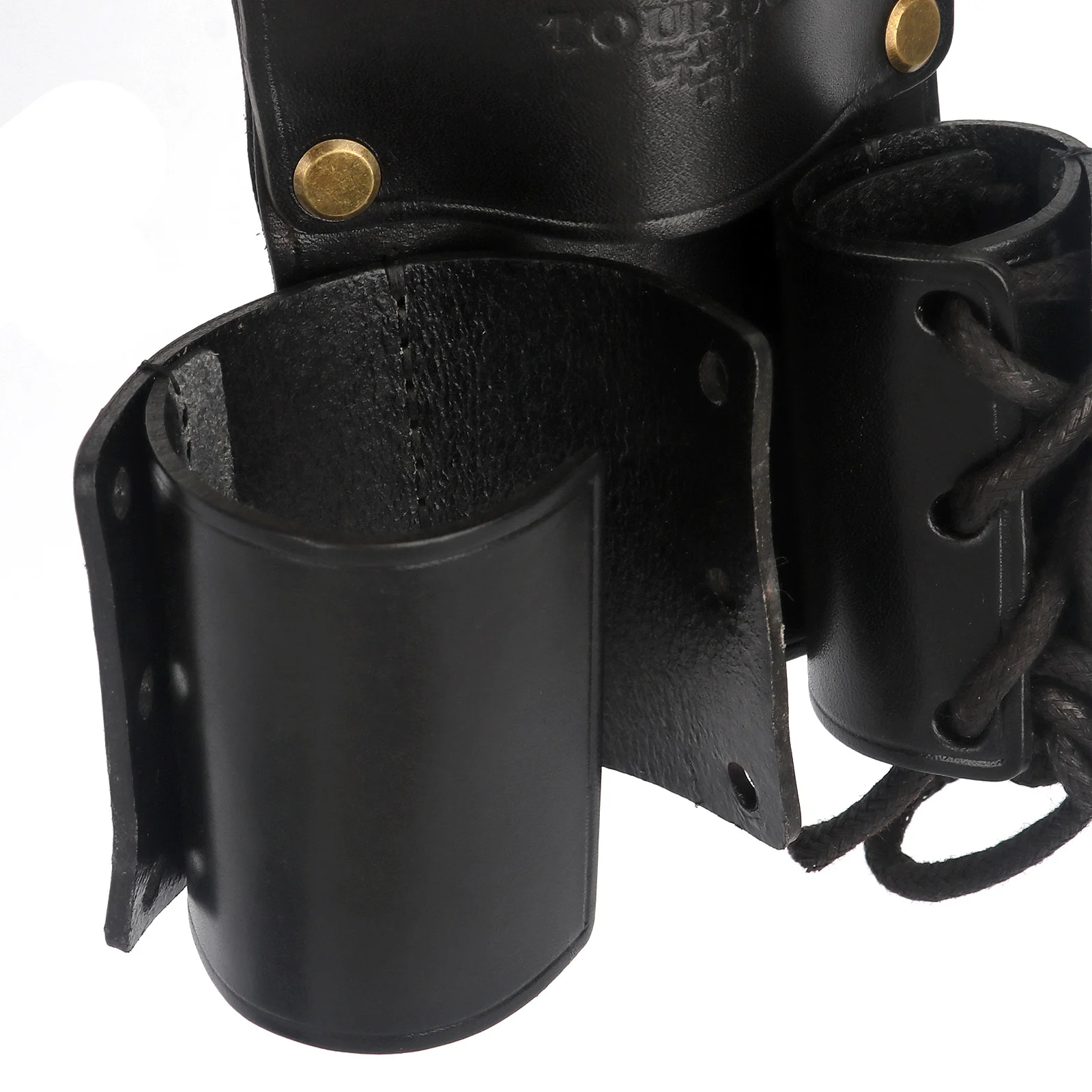 Tourbon in vera pelle Spud chiave appendiabiti portautensili Bull Pin Holder fondina per cintura nera