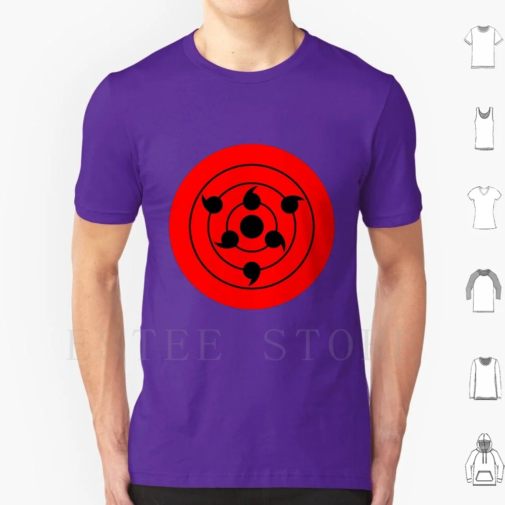 The Power Eyes Of Six Paths T Shirt DIY Big Size 100% Cotton Aesthetic Sasuke Obito Hokage Mitsuki Kakashi Uchiha Jiraiya