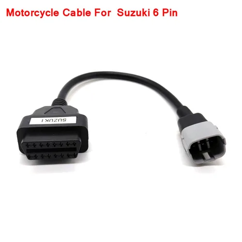 Imagen 2 del producto Cable de diagnóstico OBD para motocicleta, Conector de 6 pines para Suzuki, adaptador de 16 pines a OBD2