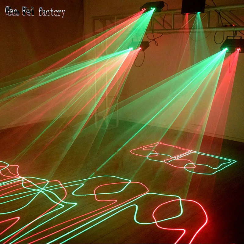 Disco Laser Light 2 Lens Laser Projector RG Beam Lights for Halloween DJ Party Stage Lighting