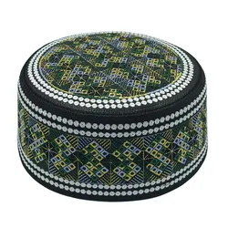 Islam Cappello Arabo India Cappello Musulmano L'islamismo Cappello Musulmano Kippa Ricamo Preghiera Ebraica Cappello Musulmano Merci Arabia Saudita Cappelli per uomini