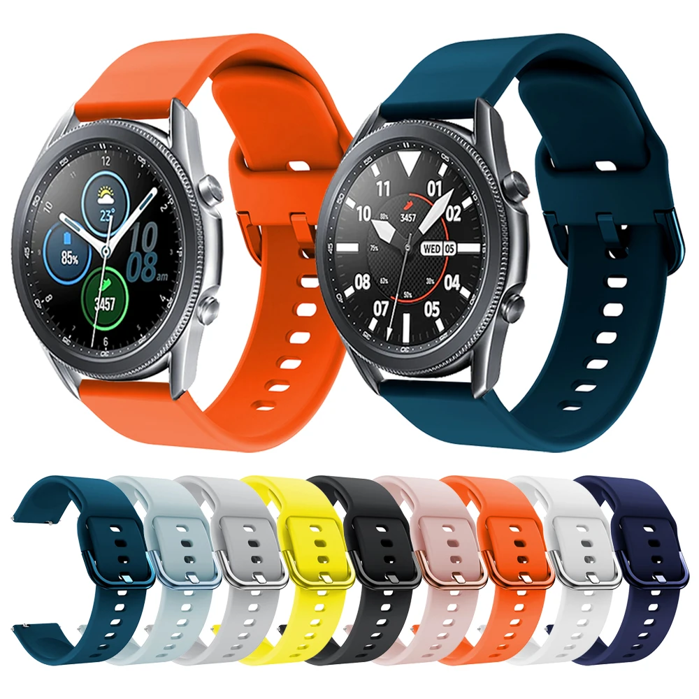 2in1 Strap + Case For Samsung Galaxy Watch 3 41mm 45mm Protector Cover Silicone Smart Watchband Bracelet TPU Bumper Combination