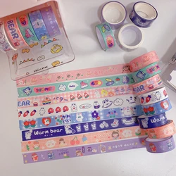 Cute Bear Bunny Decorative Washi Tapes Cartoon Masking Tape DIY Scrapbooking Journal Album Paper Craft Supplies Stationery