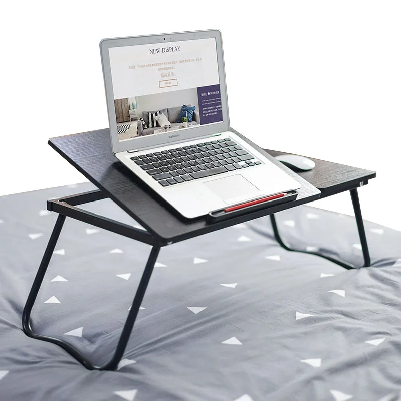 Adjustable Foldable computer desk tilt portable laptop desk home dormitory lazy bed desk shelf with mobile phone slot mx9121609