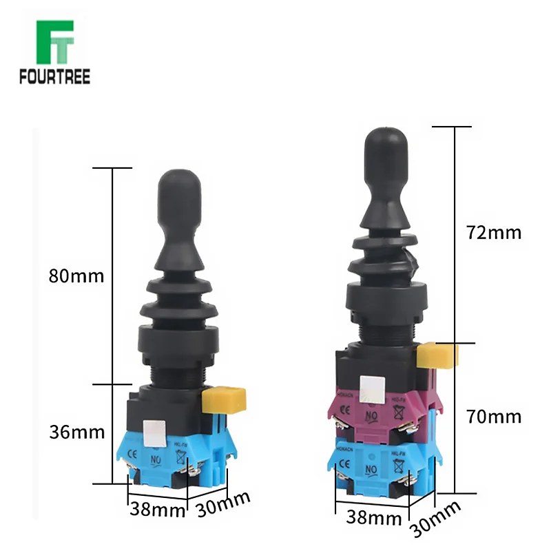 Joystick Switch Momentary 2/4 position 2/4NO self Latching Spring Return Wobble Stick 22mm Monolever Rocker Cross Switch HKL-FW