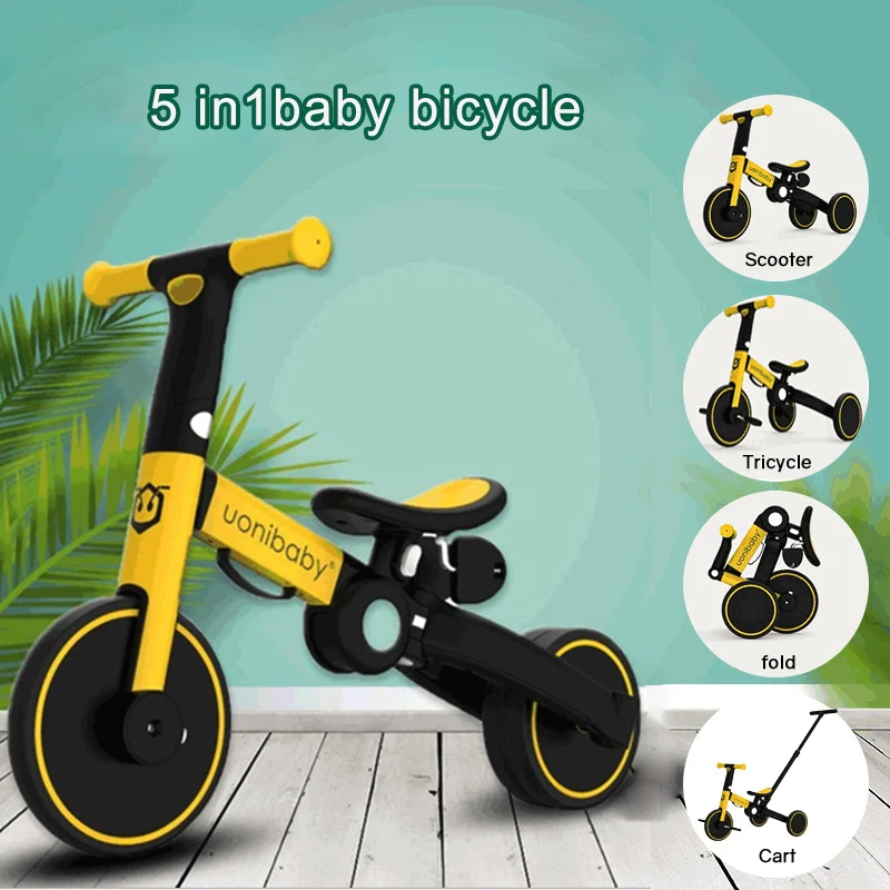 5 in 1 New style Multifunction Child Tricycle Children\'s Balance Bike Kids For Bicycle  stroller Toddler Scooter 1-5 years old