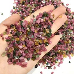 Natural Tourmaline Quartz Crystal Rock Chip Healing Reiki Chakra Gravel Stone Minerals Specimen Health Decoration Collection