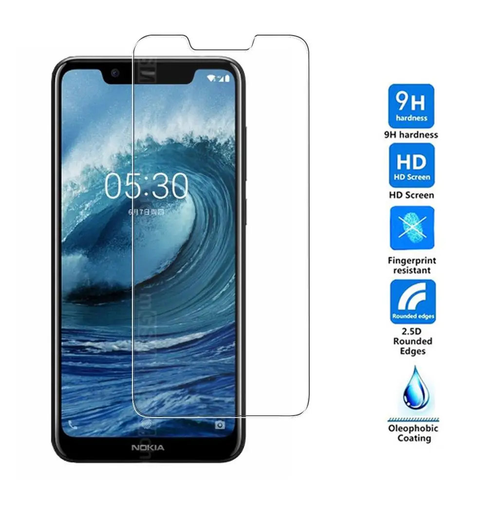 9D protective glass for Nokia 2 5 6 7 screen protector for Nokia 2.1 3.1 5.1 6.1 8.1 Plus X5 X6 X7 2018 tempered glass