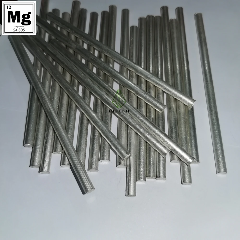 10 pezzi di metallo di magnesio bastoni aste 99.95% puro 7mm Dia X 152mm lunghezza