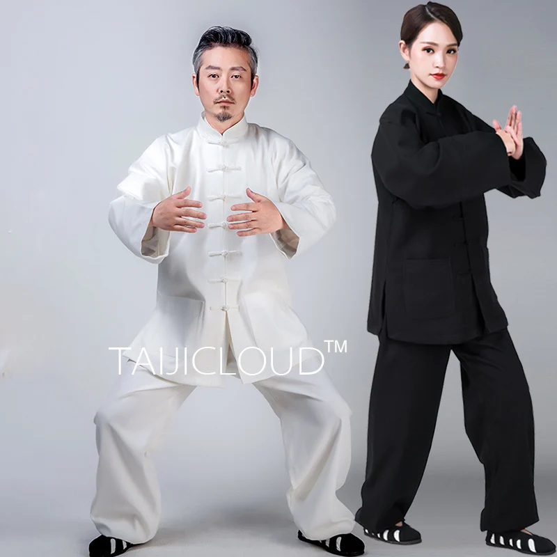 Одежда Wudang Tai Chi для мужчин и женщин, плотный бархатный костюм Tai Chi, китайский стиль, осень и зима