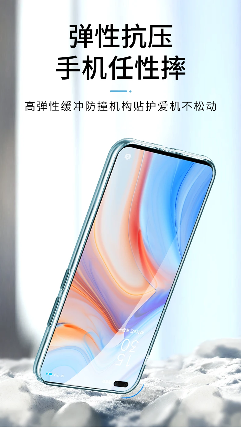 Transparent Back Cover for OPPO Reno 4 Pro SE Lite 4F Z Phone Case 360 Clear Soft Funda Reno4 4SE 4Pro 4Lite F 4Z 4G 5G Global