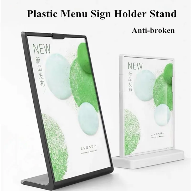 A5 L And T Shape Tabletop Acrylic Menu Sign Holder Promotion Products Counter Leaflet Flyer Poster Holder Display Stands Frame