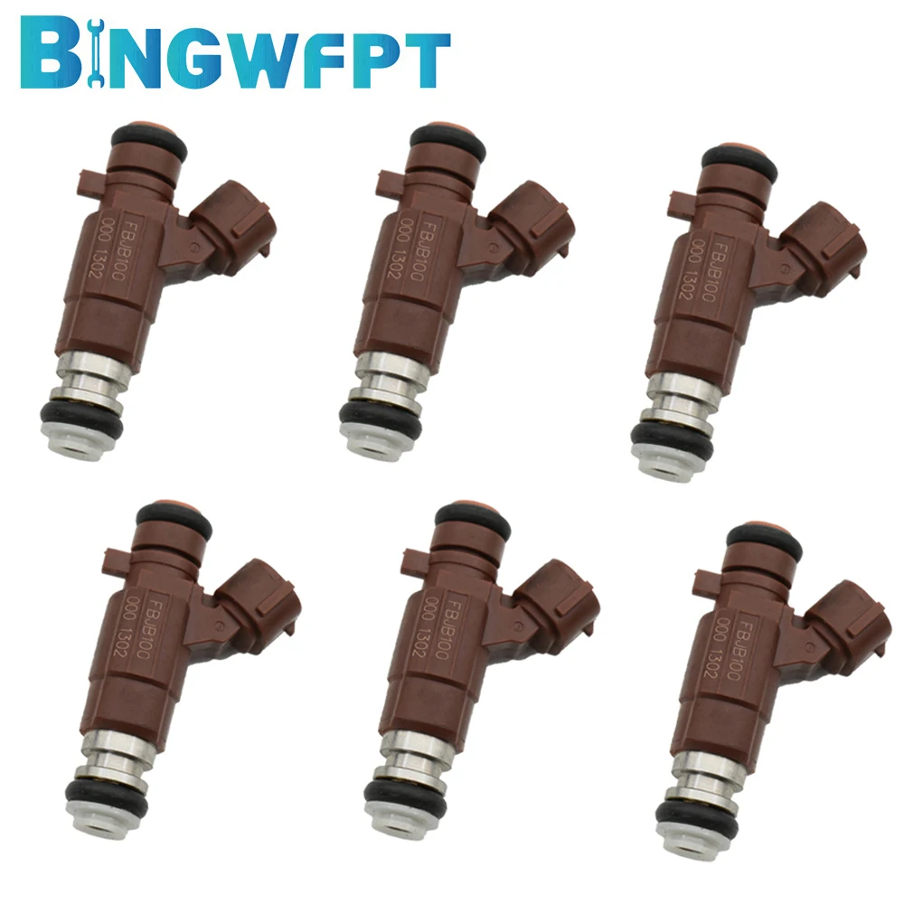 6X Fuel Injectors FOR Nissan N16 D22 SUPER SALOON Pickup Teana QG18DE QG16DE QG13DE 1.8L 1.6L 1.3L L4 16600-5L300 FBJB100