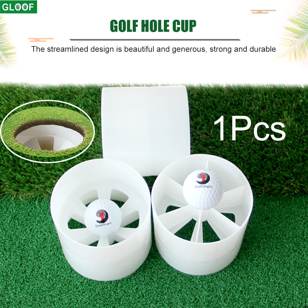 1Pcs Golf Cup Hole for Putting Green Backyard , White Plastic Outdoor Indoor practice Ball Socket