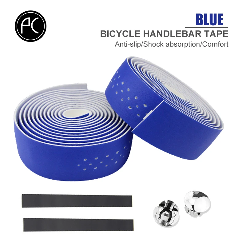 PCycling Fahrradlenkerband Rennrad PU-Leder Perforierter Gürtel Atmungsaktives weiches Fahrradlenkerband MTB Fixed Gear Gürtel