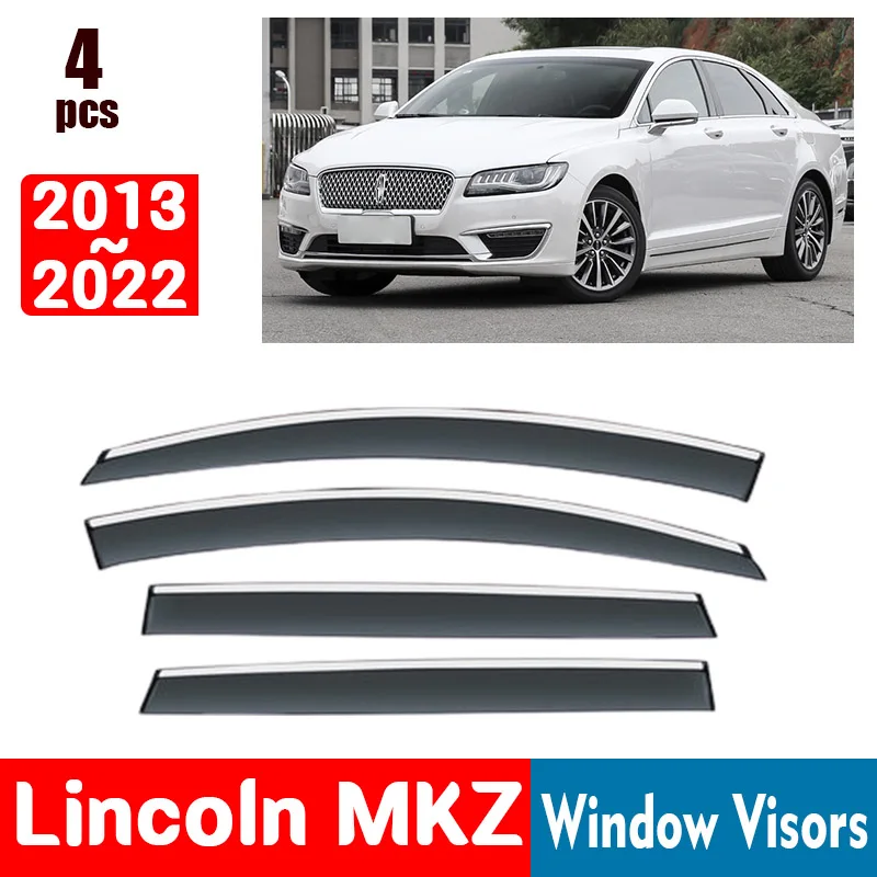 

FOR Lincoln MKZ 2013-2022 Window Visors Rain Guard Windows Rain Cover Deflector Awning Shield Vent Guard Shade Cover Trim