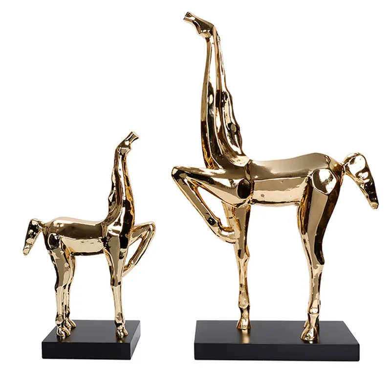 

Modern Luxury Small Horse Statue Figurine Resin Decoration Home Furnishing Decor Office Figurines Crafts Accessories Gifts