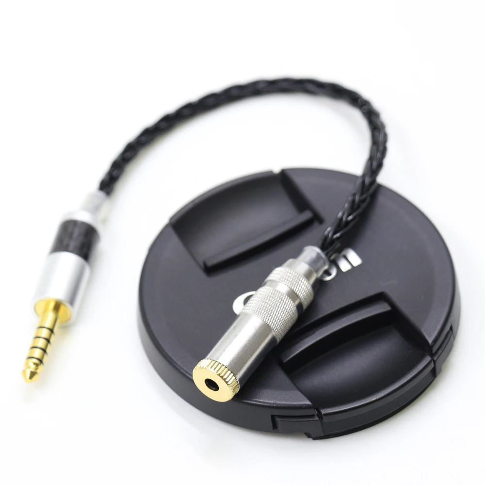 Haldane HIFI 7N Silver Plated 4.4mm Balanced Male to 3.5mm TRRS Balanced Female Audio Adapter Cable 4.4 to 3.5 Connector Cable