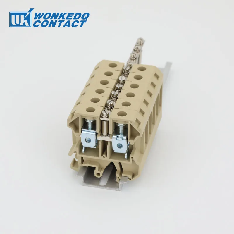 1Pc SAK16 Q10 Wiring Jumper For SAK16EN 16mm² Screw Terminal Block Wire Connector DIN Rail Accessories Fixed Bridge SAK 16Q-10