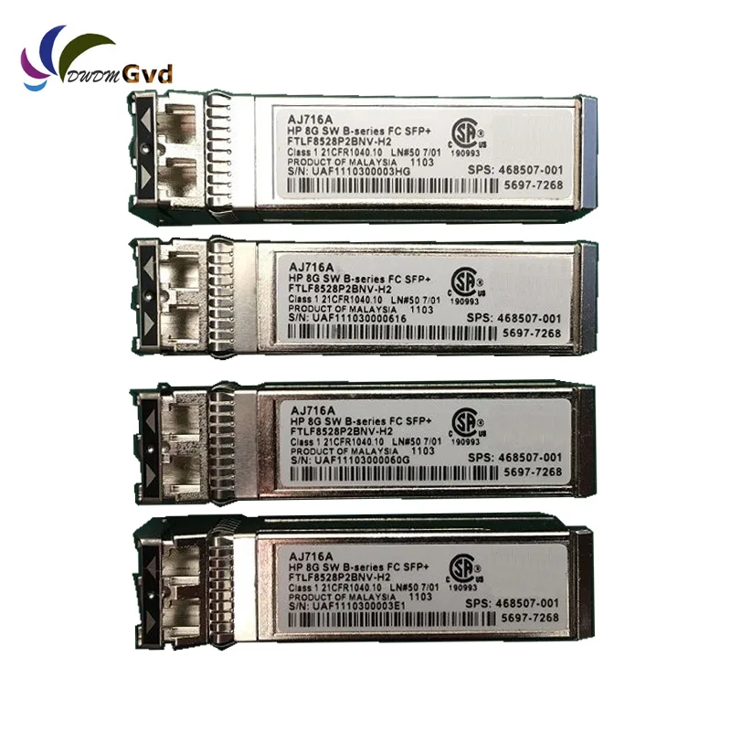 468507-001 AJ716A HPE Compatible SFP 8GB SW B-Series 850nm 300m Fibre Channel Transceiver Module