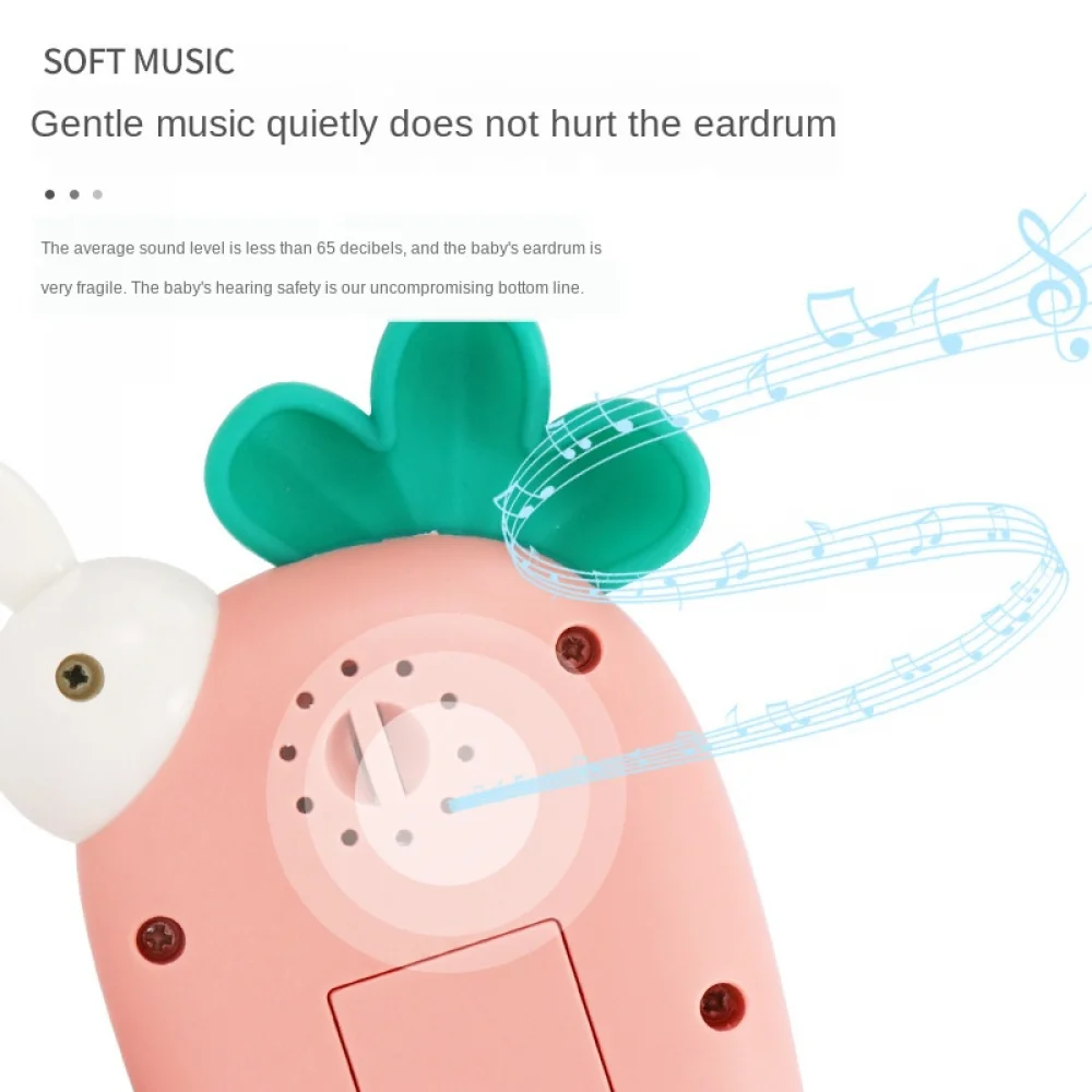 Muzyczna zabawka na telefon komórkowy dla dzieci Wczesna nauka Śliczny królik Maszyna telefoniczna Zabawki do wczesnej nauki z muzyką Edukacyjna zabawka dla dzieci