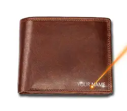 Men Name Engraving Women Short Wallets Fashion Hasp Unisex Card Top Quality Purse Coin ID Folding Classic Pocket Wallet For Men