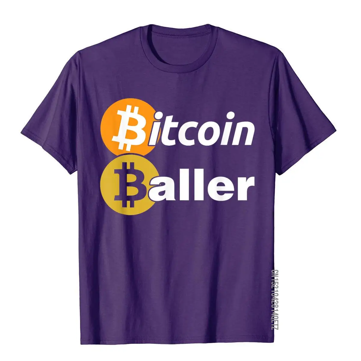 Bitcoin Baller Crypto Digital Currency Blockchain T-Shirt T Shirts Coupons Design Cotton Men's Tops Shirt Printed On