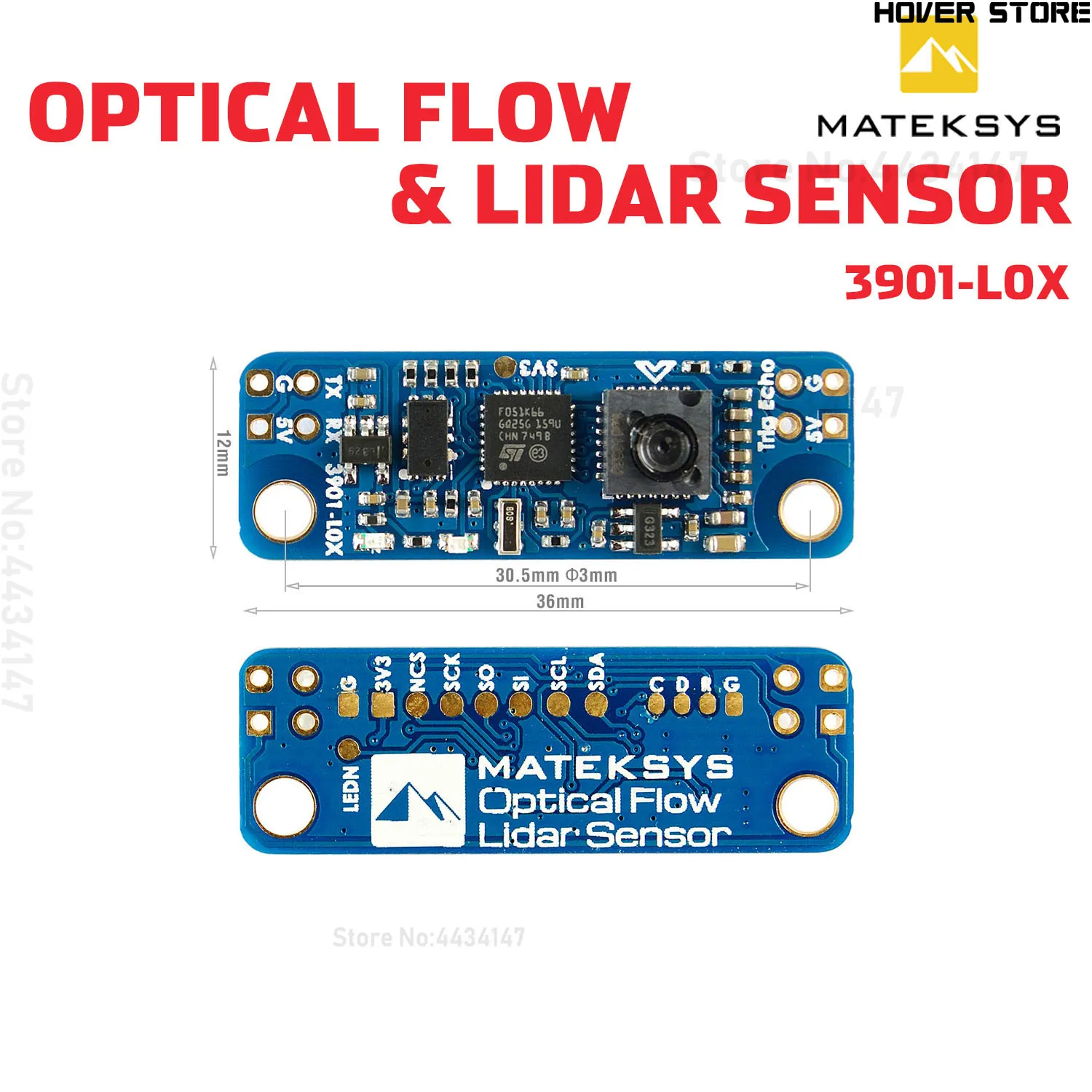 

Matek Optical Flow & Lidar Sensor 3901-L0X 3901 PMW3901 Module Support INAV (2.2.x or Latest )36*12mm 2g for RC Drone FPV Racing