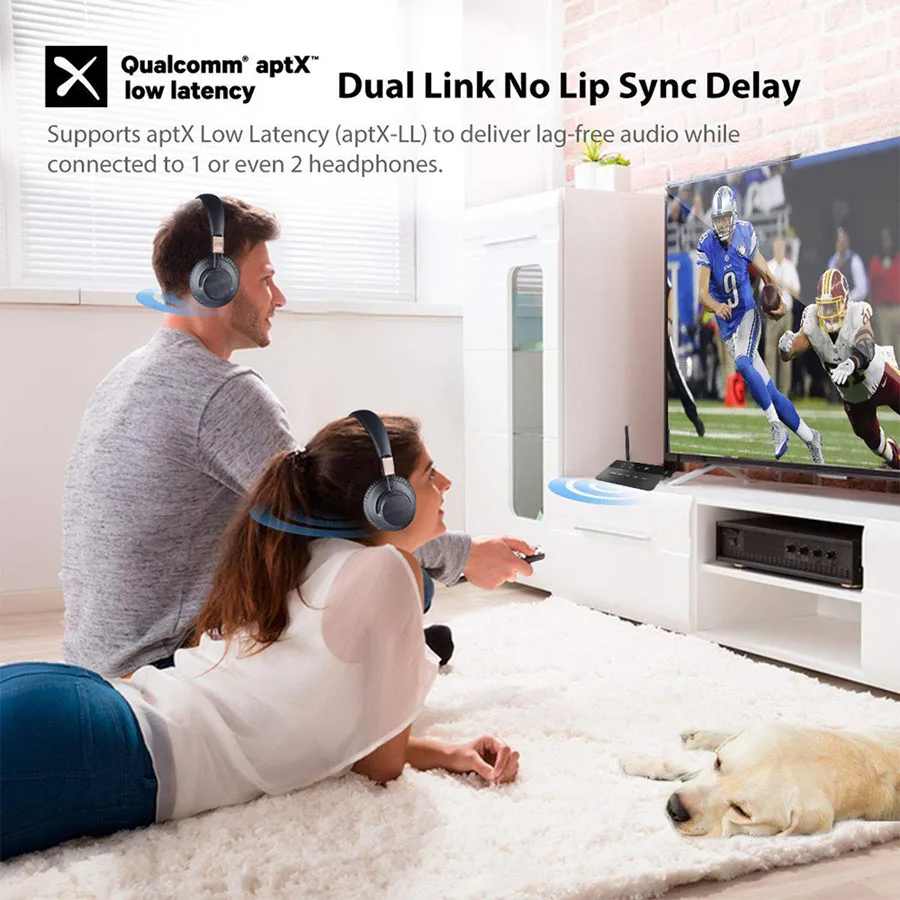 80 متر طويلة المدى بلوتوث 5.0 جهاز ريسيفر استقبال وإرسال CSR رقاقة Aptx LL AAC اللاسلكية محول الصوت دونغل ل TV PC سيارة AUX 3.5 مللي متر RCA