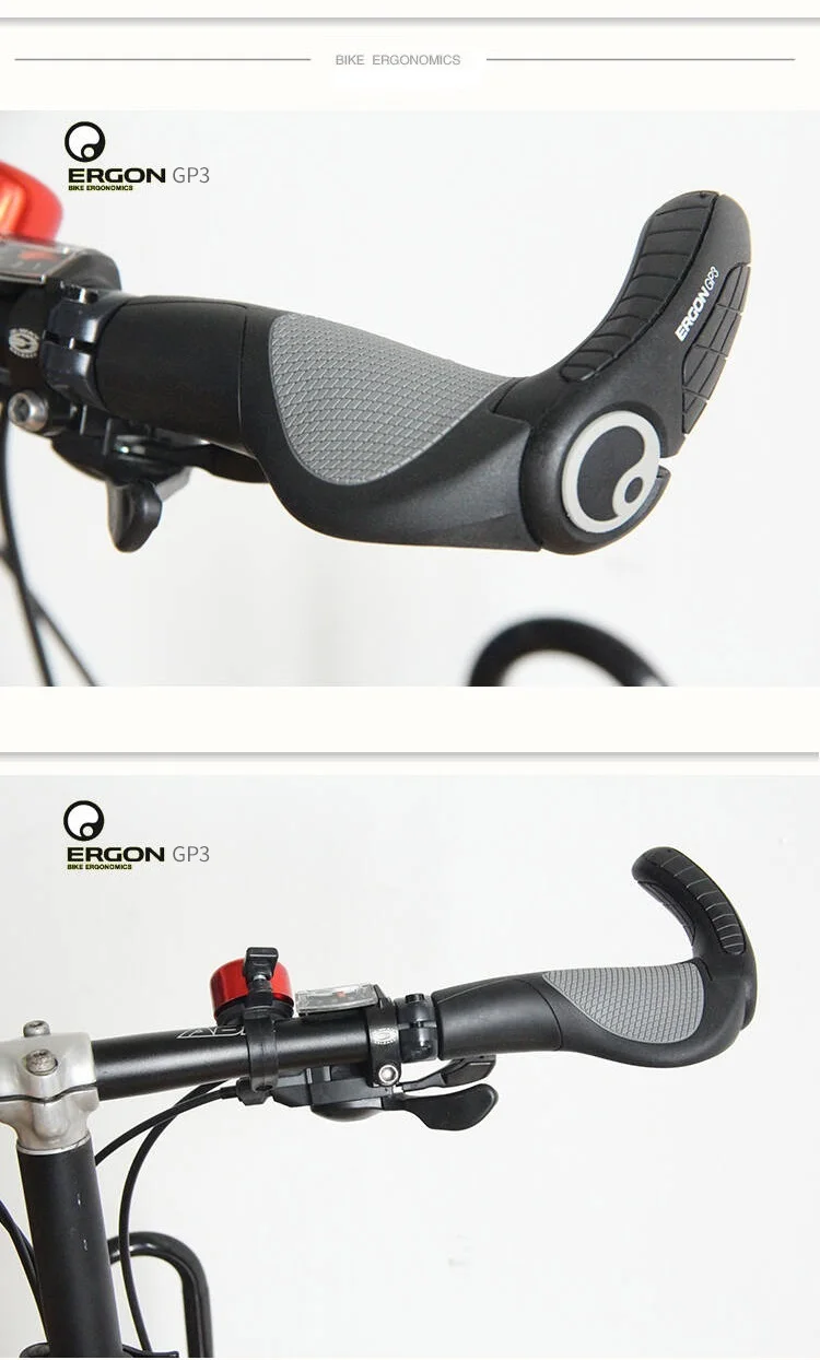 ERGON Ergonomics Bike Handlebar Grips GP1 GP3 GP5 Mountain Bike Extended Bar End Grip Lockable Bicycle Handle Mount Rubber Grips