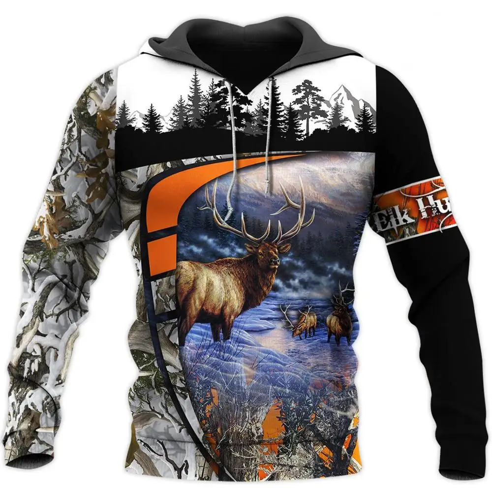 

Amazing Elk Hunting 3D Print Hoodies men/women Harajuku Fashion Hooded Sweatshirt Autumn Hoody Casual streetwear hoodie SL-124