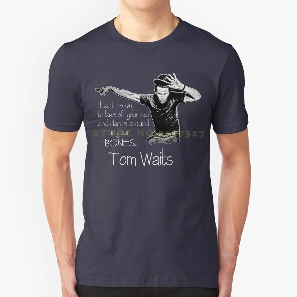 Cute Tom Waits Short Sleeve Black T Shirts Birthday Gift Hot New Summer Fashion T Shirts