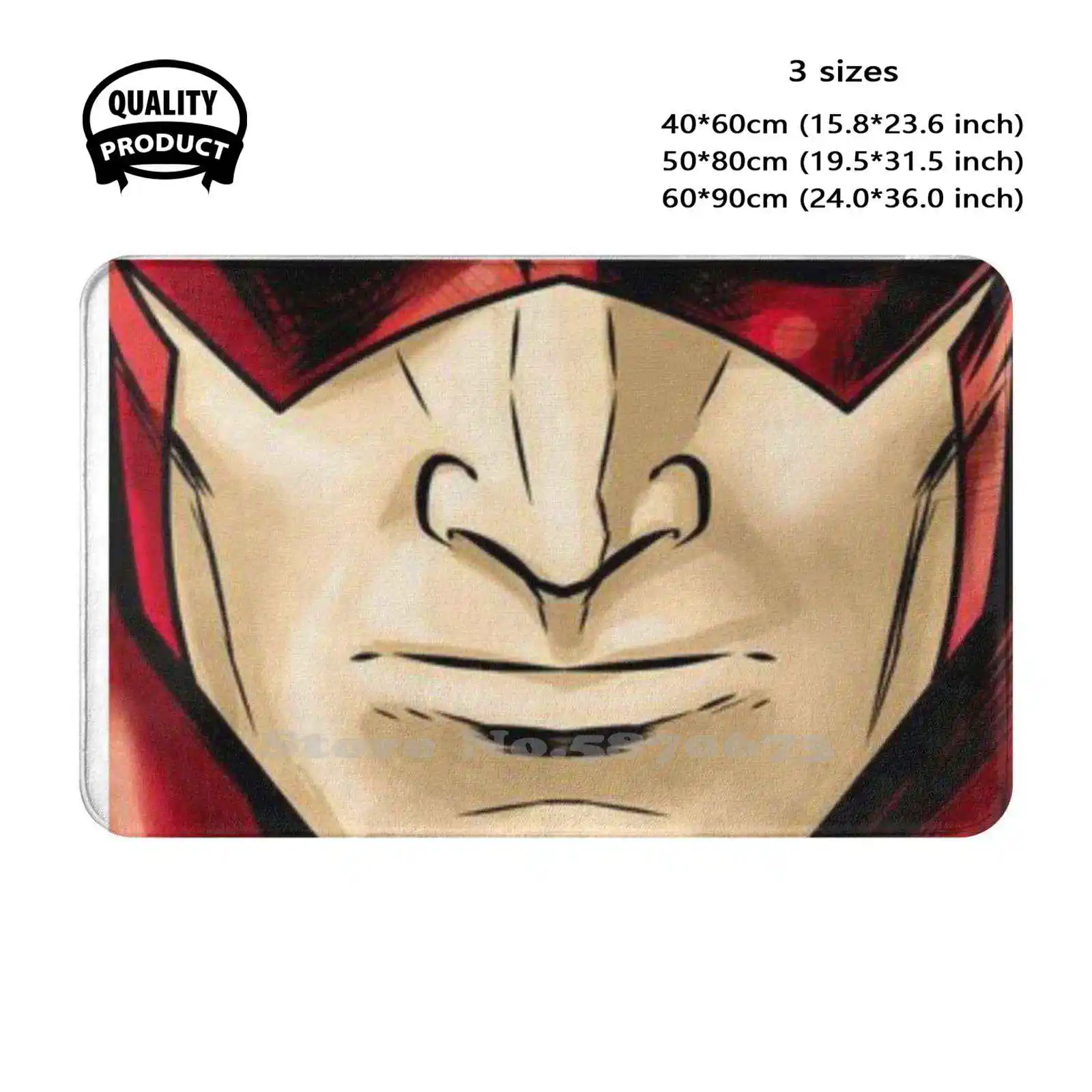 Super Hero Face Mask Mouth The Fastest Man Like A Lighting Bolt Soft Cushion Home Carpet Door Mat Car Rug Flash Gordon Gordan