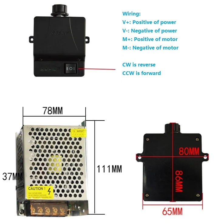 Piccolo attuatore lineare a ciclo alternativo dal Design fai-da-te con motoriduttore cc 12V 24 Volt corsa 12/16/20mm regolabile 5-1000 giri/min