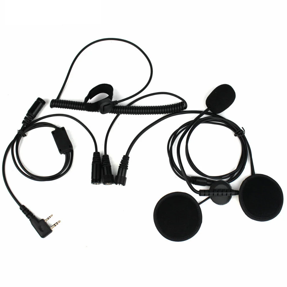 Imagem -02 - Retevis-auricular Capacete de Ciclismo com Mic Ptt Tyt Baofeng Uv5r uv k5 Rádio uv k6 Pcs Ehk008 k6 Dedo com 2pin