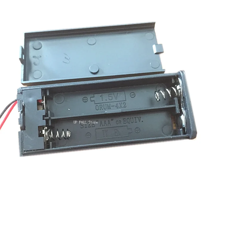 Caixa de bateria de qualidade 2aaa 3v 1.5v * 2, suporte com interruptor e clipe de jacaré, faça você mesmo
